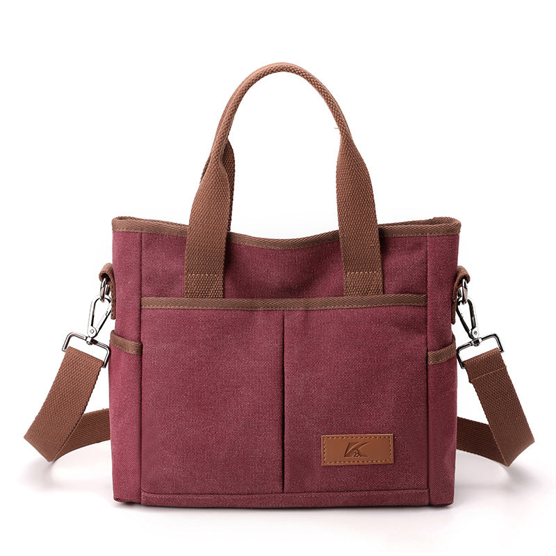 Sac canvas marron femme