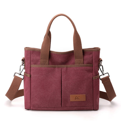 Sac canvas marron femme
