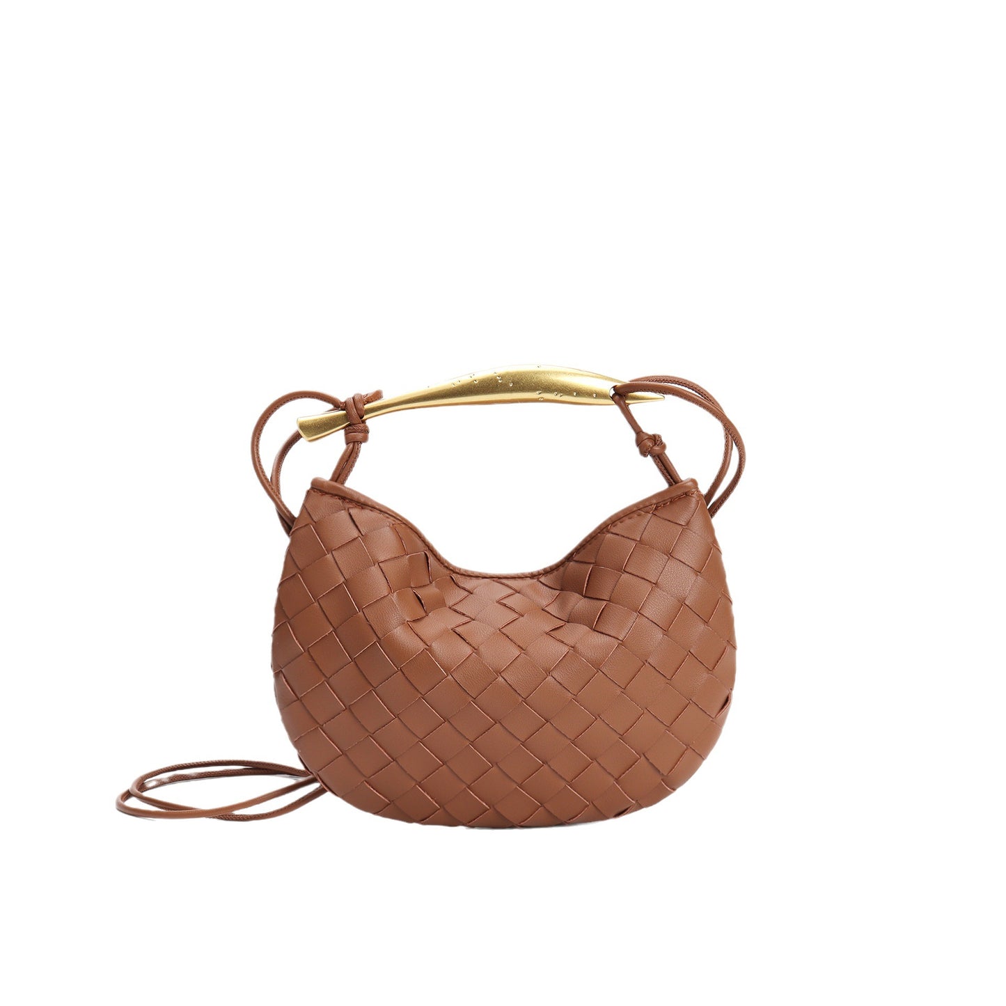 Mini sac tressé or pur