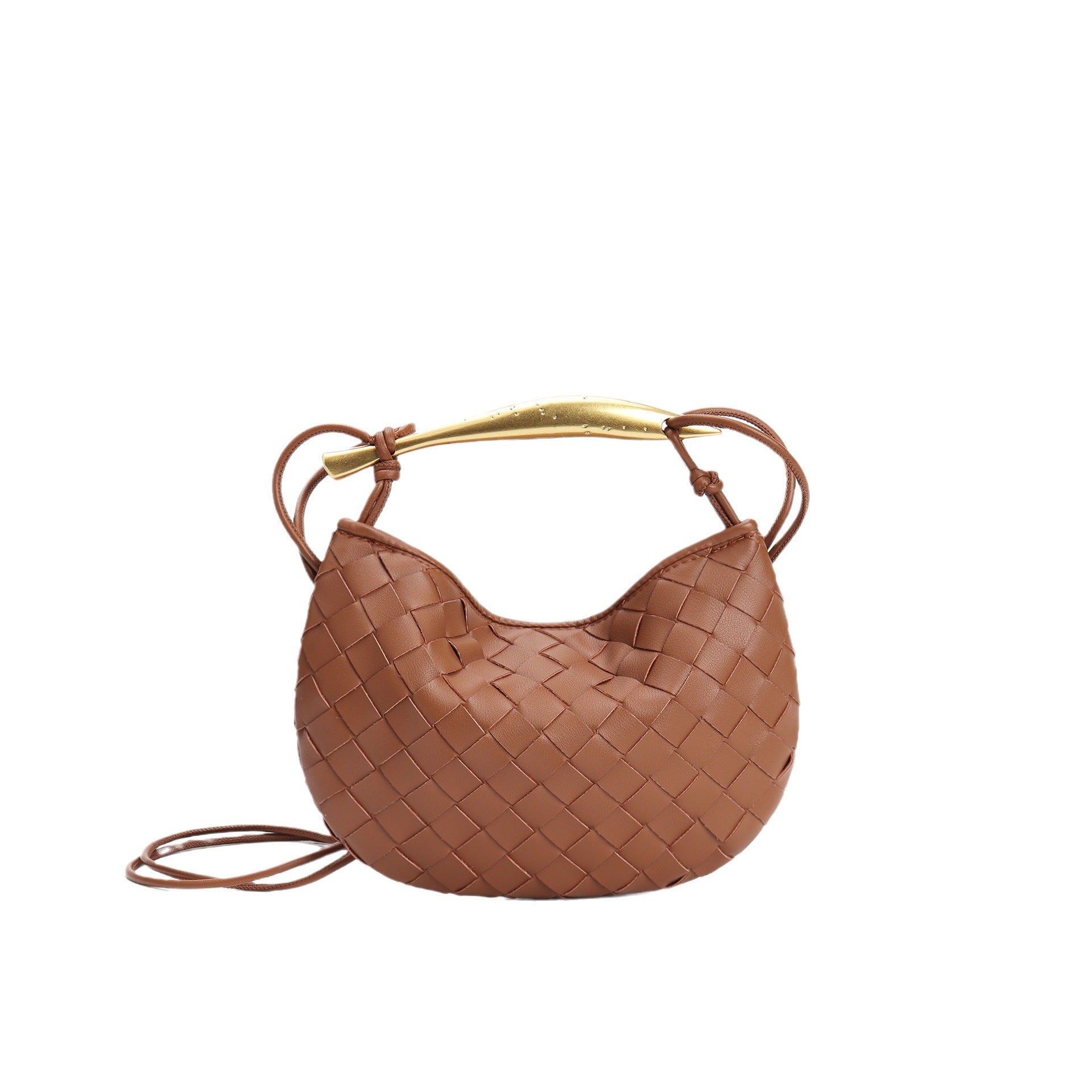 Mini sac tressé or pur