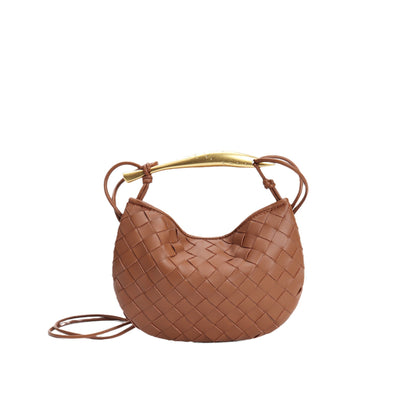 Mini sac tressé or pur