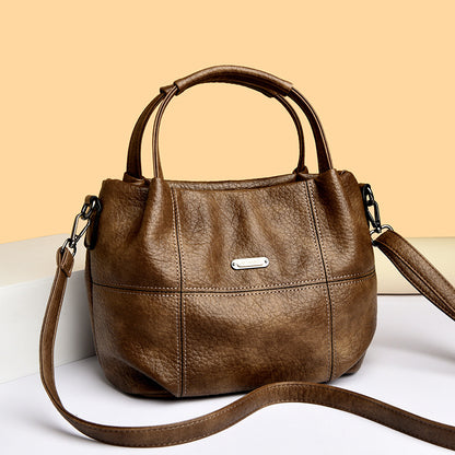 Sac bandoulière cuir caramel souple
