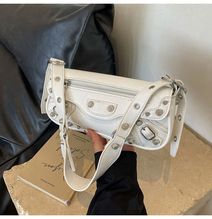 Sac rivets blanc fashion