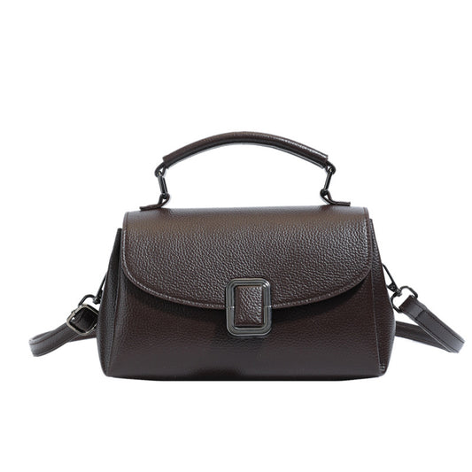 Sac bandoulière simple cuir composite noir
