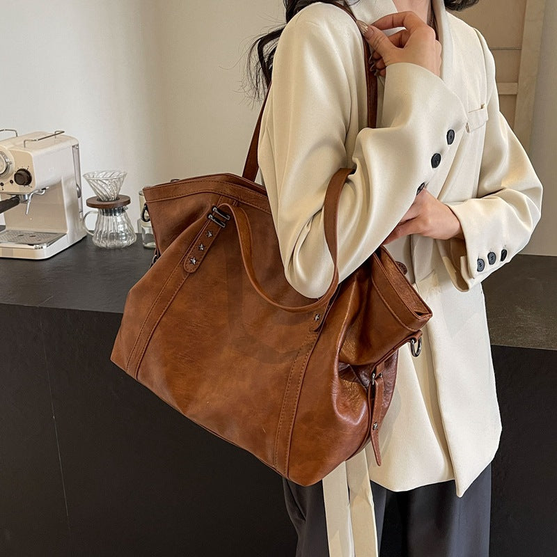 Sac messenger rétro marron