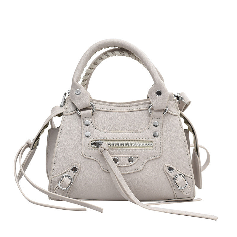 Sac épaule beige femme tendance personnalité design original cuir PU mode