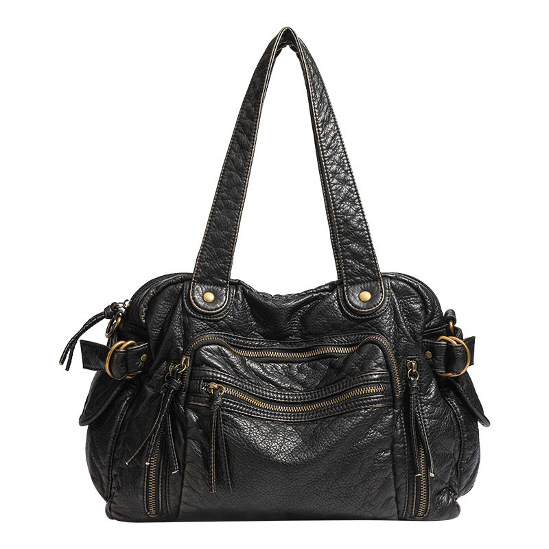 Sac messenger biker noir Romy Vogalia Paris