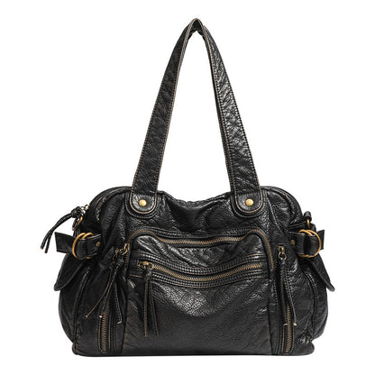 Sac messenger biker noir Romy Vogalia Paris