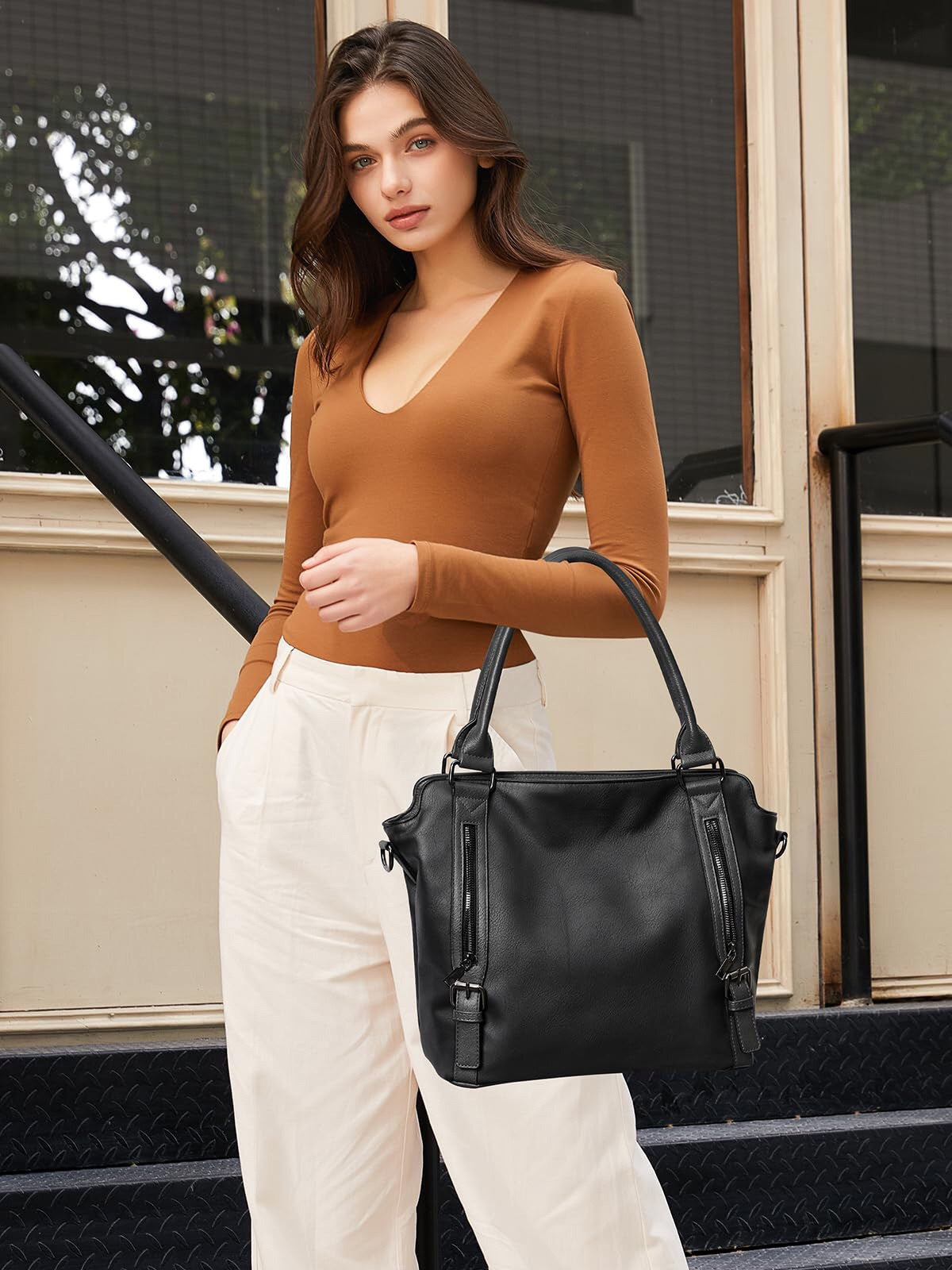 Gloria blanc-marron vue face