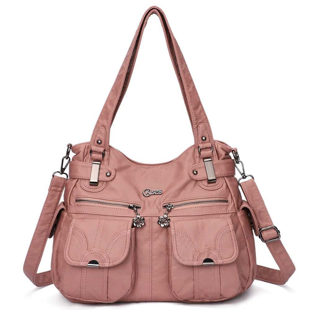 Sac tote casual cuir souple noir