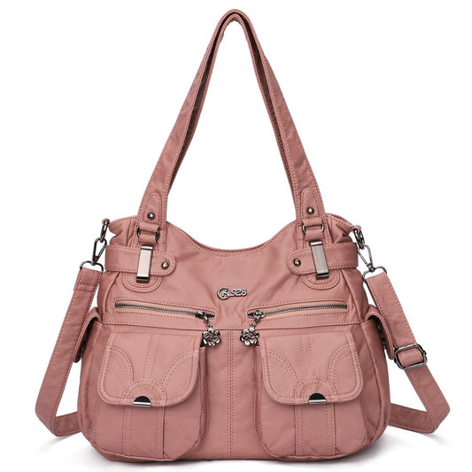 Sac tote casual cuir souple noir