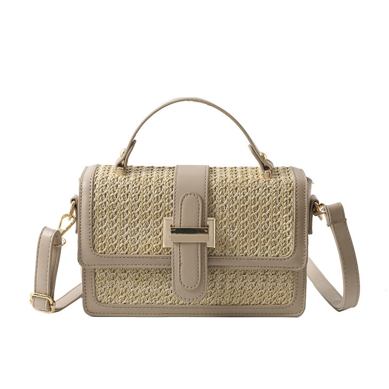 Sac crossbody tressé kaki
