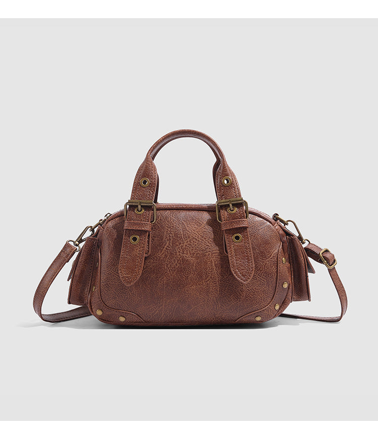 Sac Moto Rétro Cuir Bandoulière