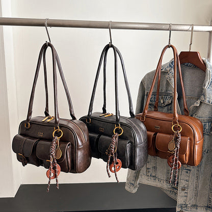 Sac rétro carré horizontal vue profil