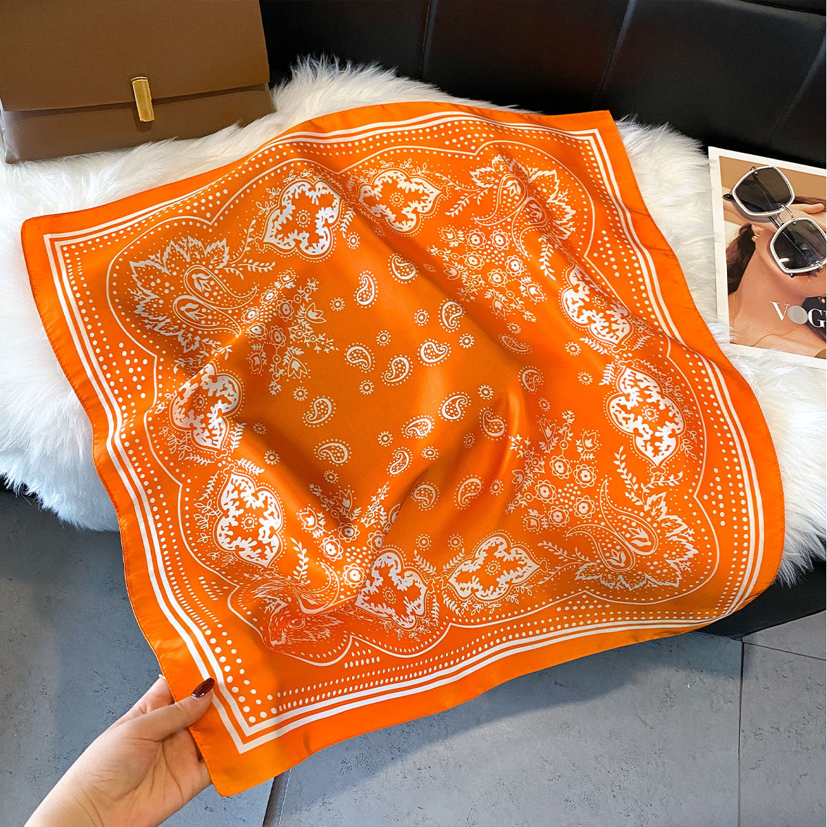 Foulard soie rose