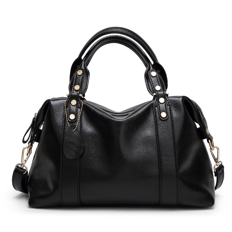 Sac boston bleu rivets