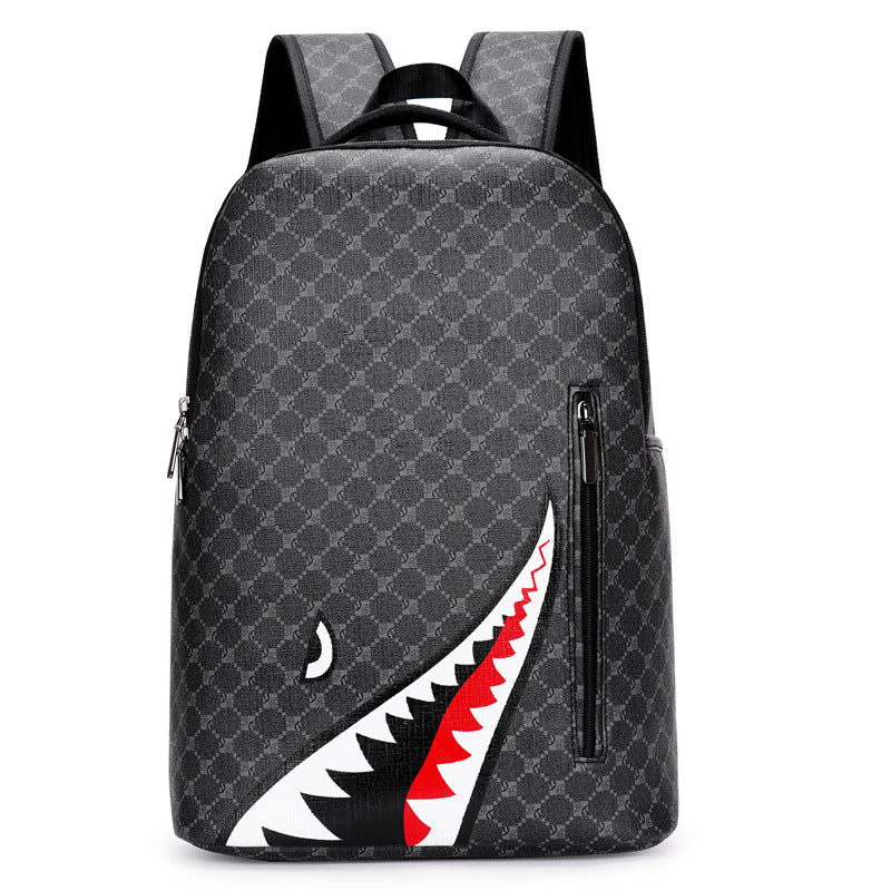 Sac dos Shark PU imperméable, eau ruisselant sur la surface, protection matériel sous la pluie

