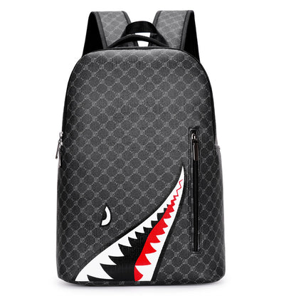 Sac dos Shark PU imperméable, eau ruisselant sur la surface, protection matériel sous la pluie

