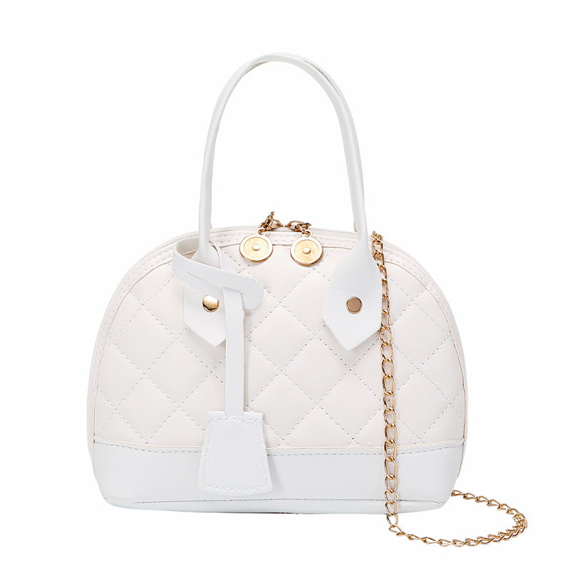 Sac coquille brodé noir messager