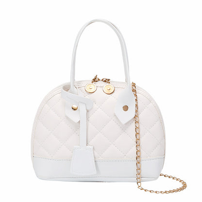 Sac coquille brodé noir messager