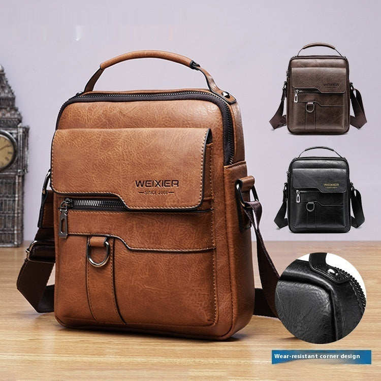 Sac messager marron foncé business
