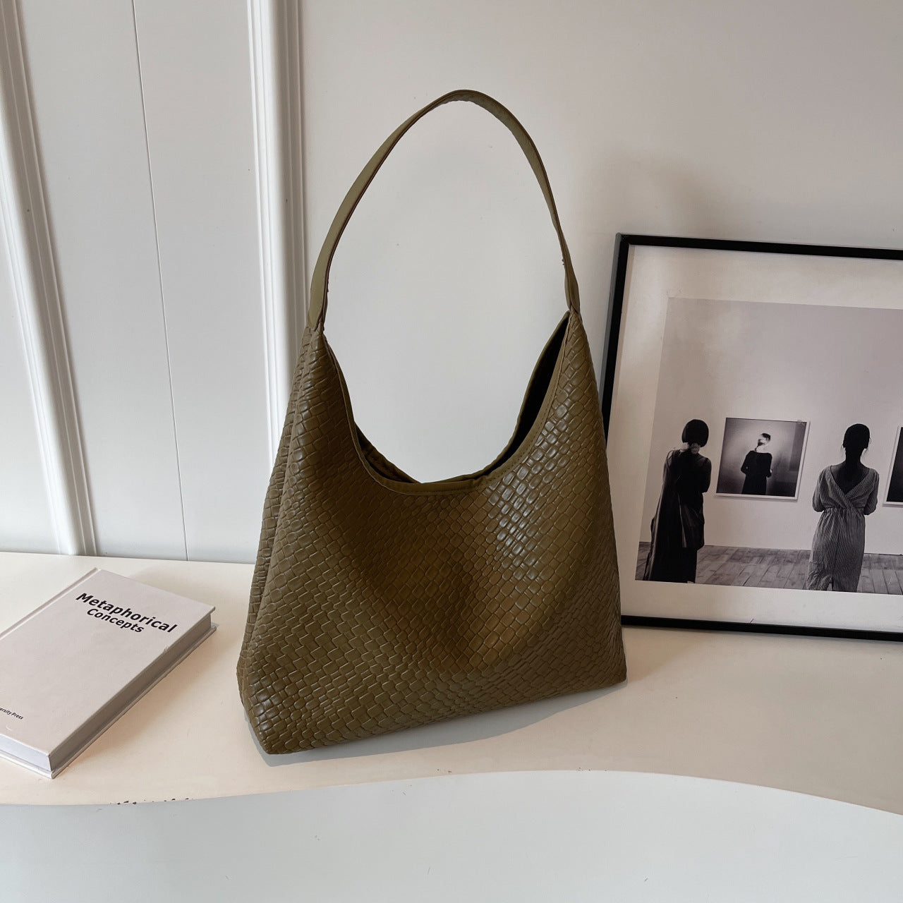 Sac rétro tressé vue face