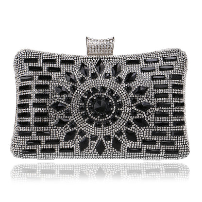 Pochette Soirée Femme Diamants Luxe Forme Oreiller