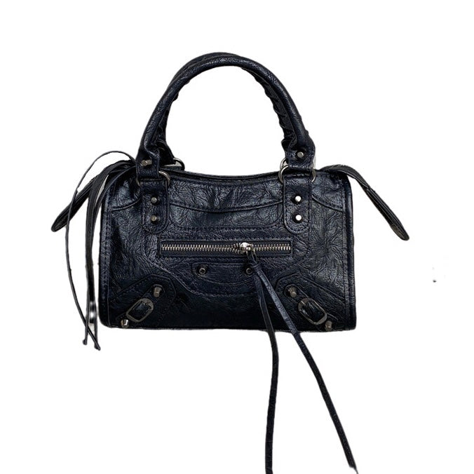 Sac balenciaga messenger vintage rivets noir