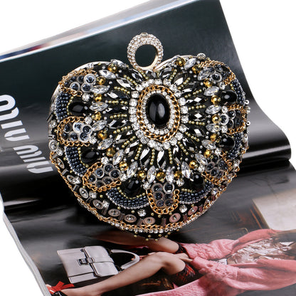 Pochette Soirée Perles Strass - Sac Clutch Femme
