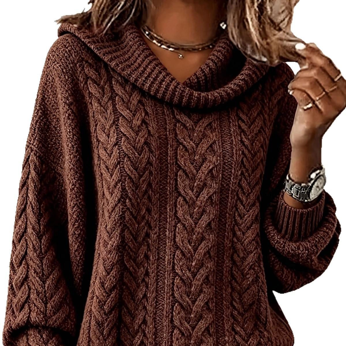 Maëva pull col roulé vue face