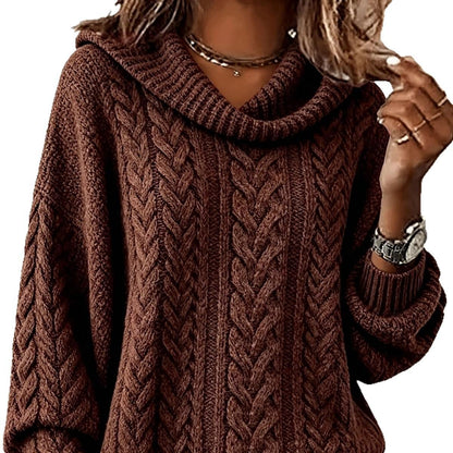 Maëva pull col roulé vue face