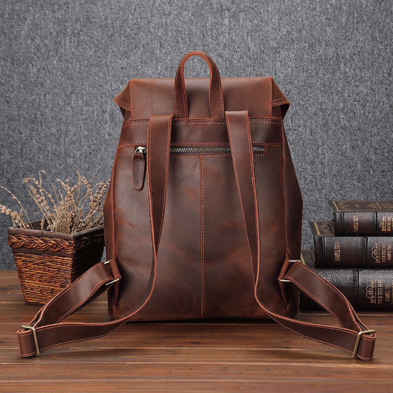 Sac voyage cuir marron foncé dark brown élégant professionnel weekend homme