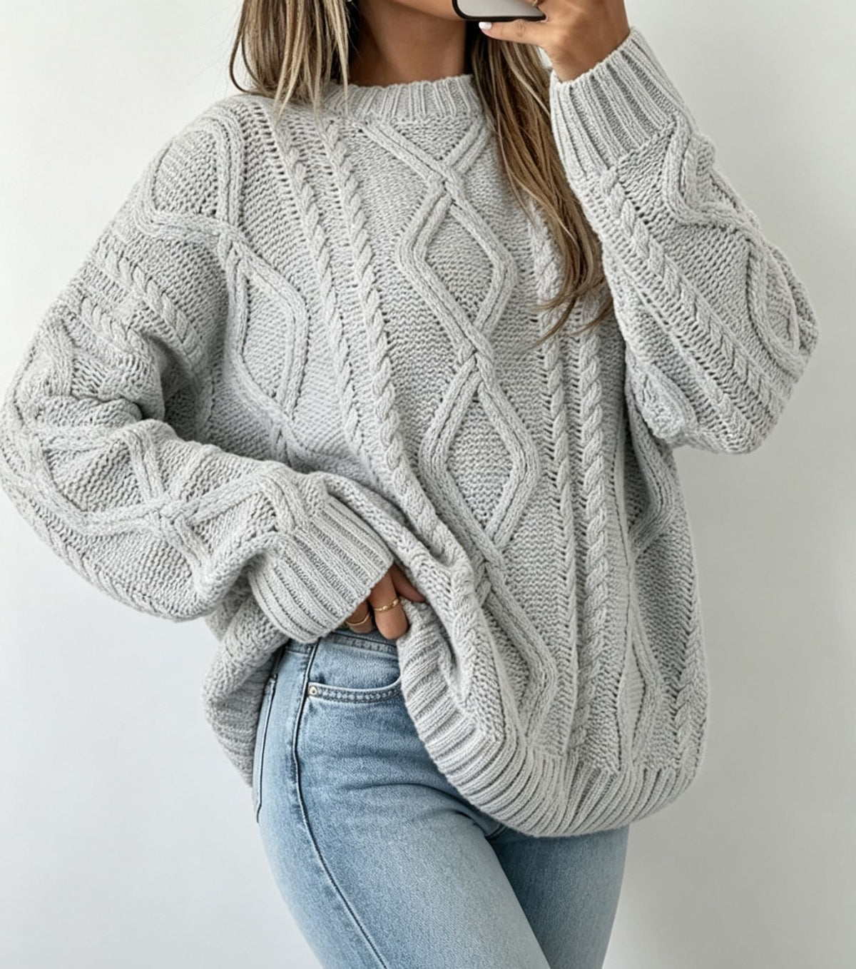 Odile pull rouge vue face