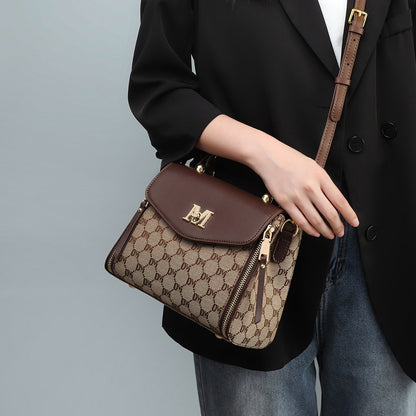Sac bandoulière tissu cuir vue profil