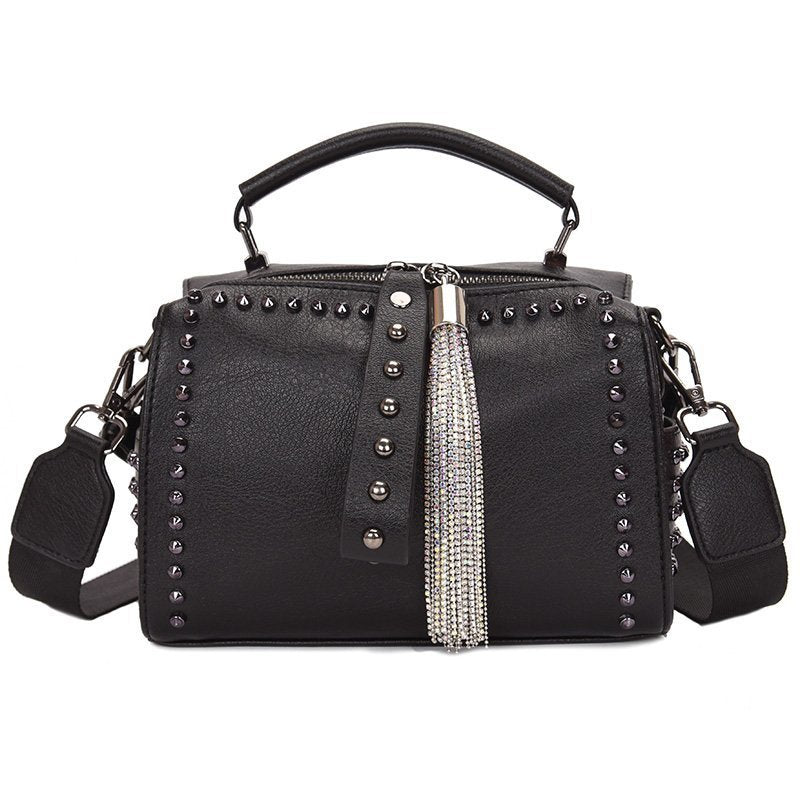 Sac crossbody PU noir grande capacité