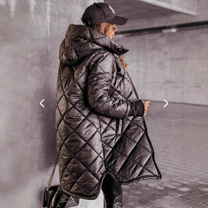 Manteau Femme Hiver Long Matelassé Capuche