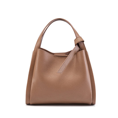 Sac seau cuir portable vue face