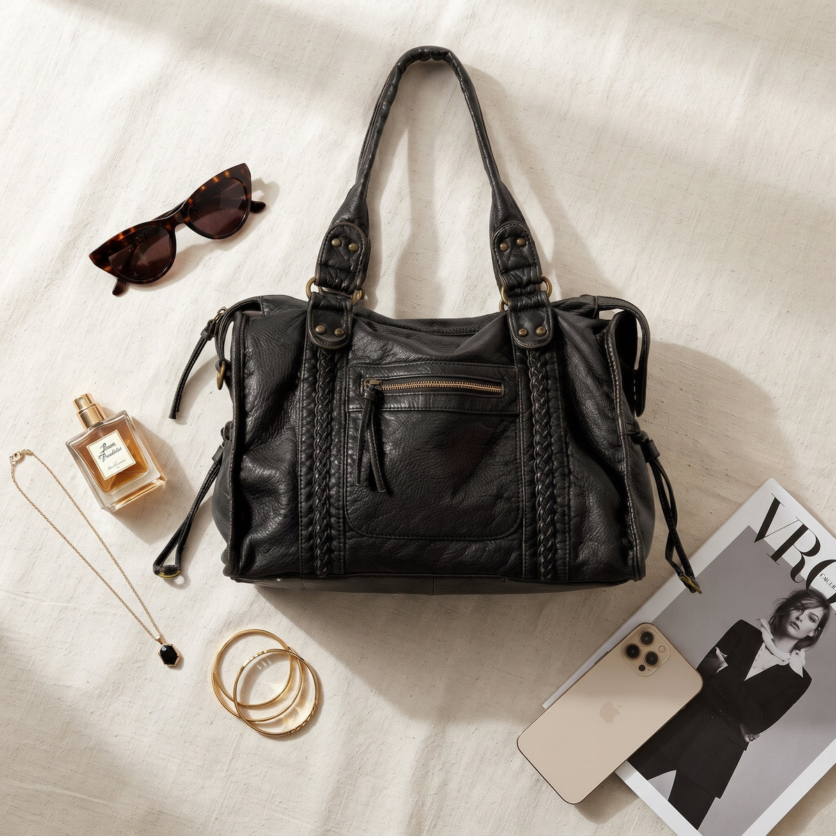 Sac à main femme Anma CityBag noir