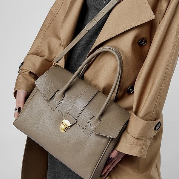 Sac commuter cuir vue intérieure compartiments