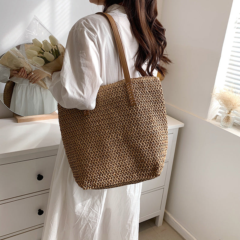 Grand sac paille vue intérieure