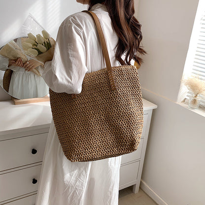 Grand sac paille vue intérieure