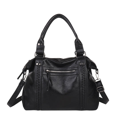 Sac crossbody rétro noir 38x12x25