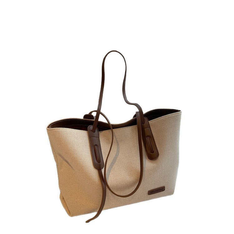 Blanche tote vue intérieure canvas