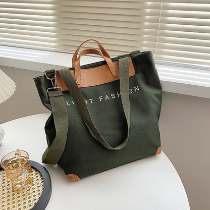 Tote bag canvas lettres grises