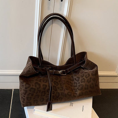 Sac léopard bleu minimaliste