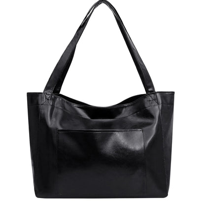 Sac à bandoulière en cuir rétro ciré d’huile – Grande capacité