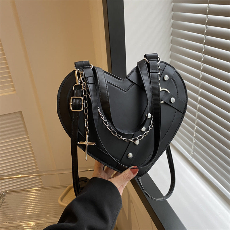 Sac cœur bandoulière vue face