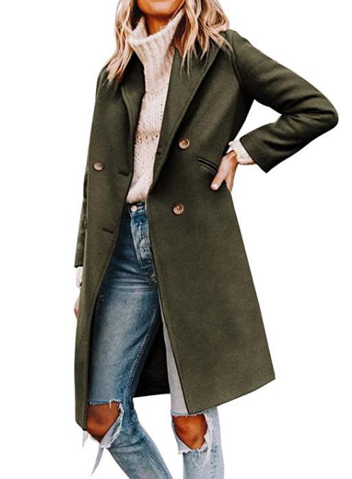 Della manteau vert slim fit