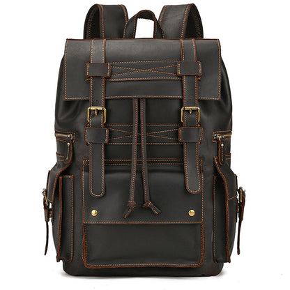 Sac à dos cuir vintage coloris café