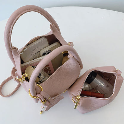 Mini sac seau chat beige